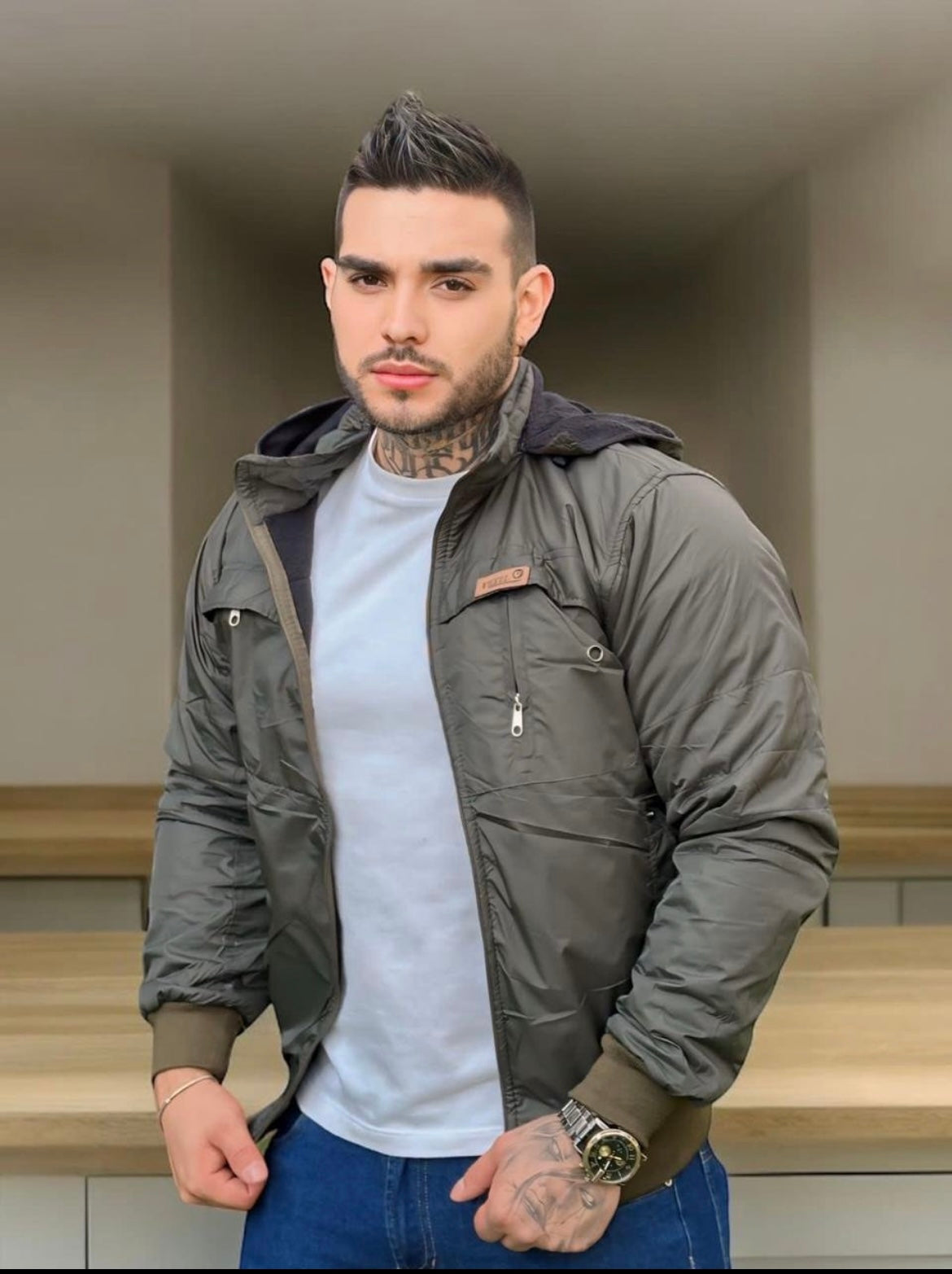K106 Chaqueta impermeable para hombre
